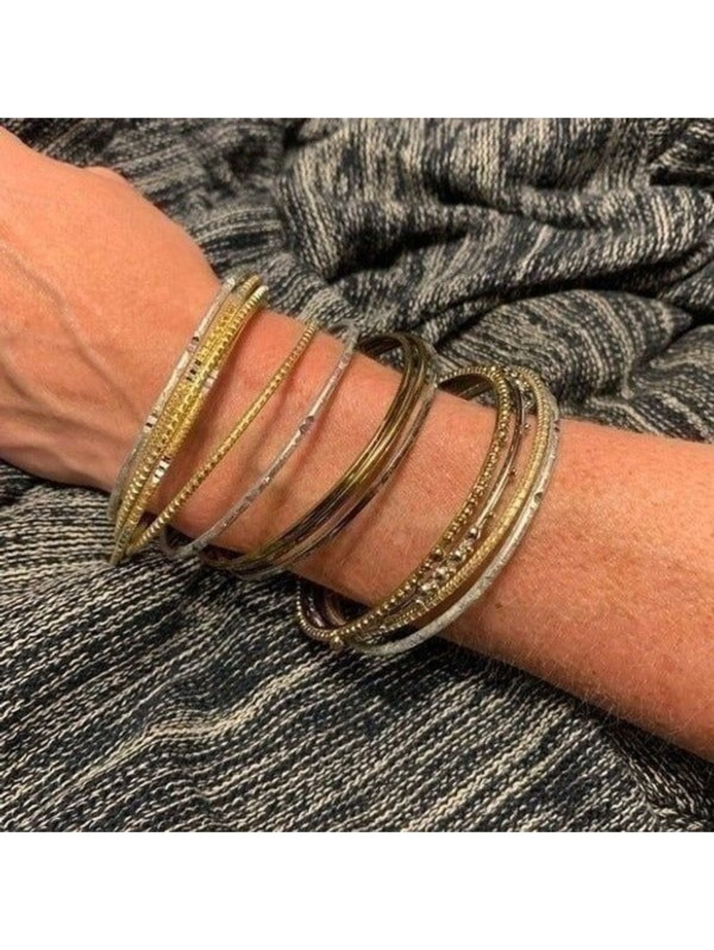 Bundle of 13 Gold and Silver Bangles